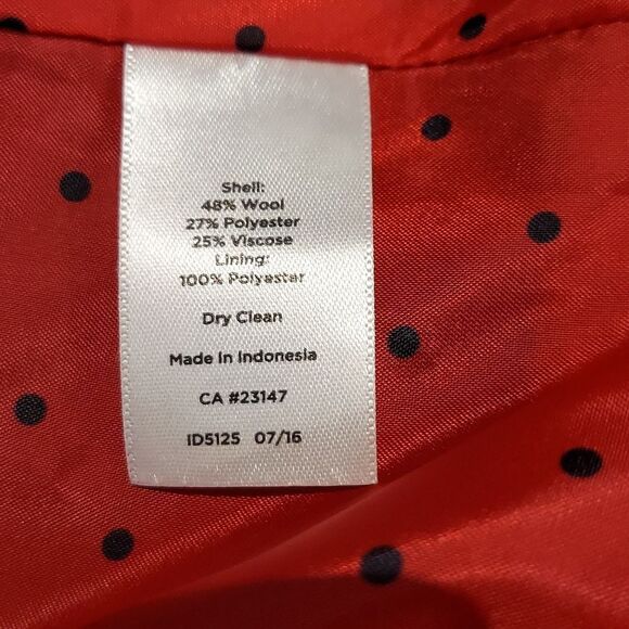 Talbots Red Blue Tartan Plaid Wool Blazer Sz 10 - Picture 9 of 10